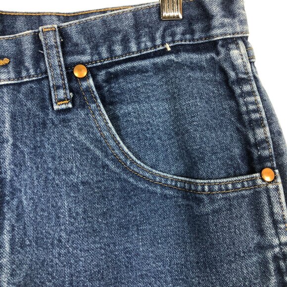 Wrangler Mens Cowboy Cut Relaxed Fit Jeans Sz 35 x 38 Style 31MWZPW Medium Wash - Picture 4 of 9
